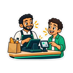 A customer collecting points