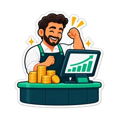A profit report on the till